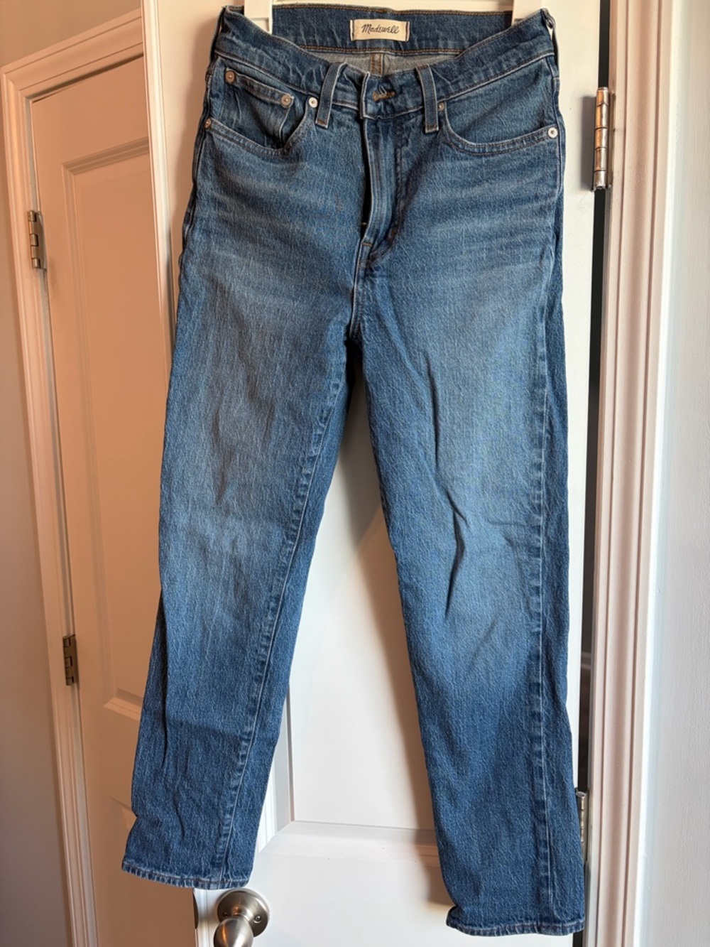 Madewell Classic Straight-Leg Denim Jeans in Blue
